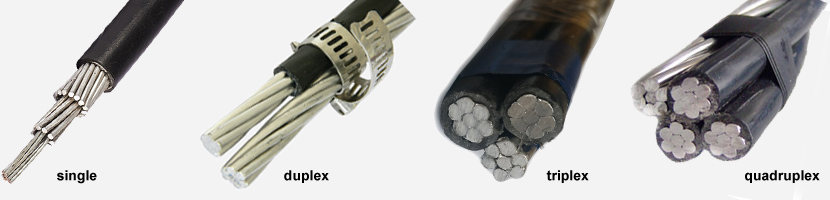 different aluminum direct burial cable cores